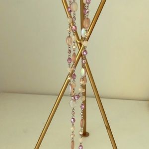 Purple faux gem necklace